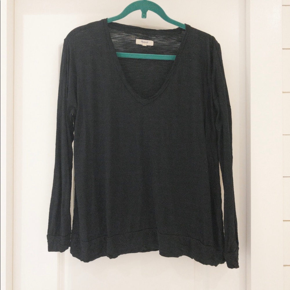 Madewell black v neck top